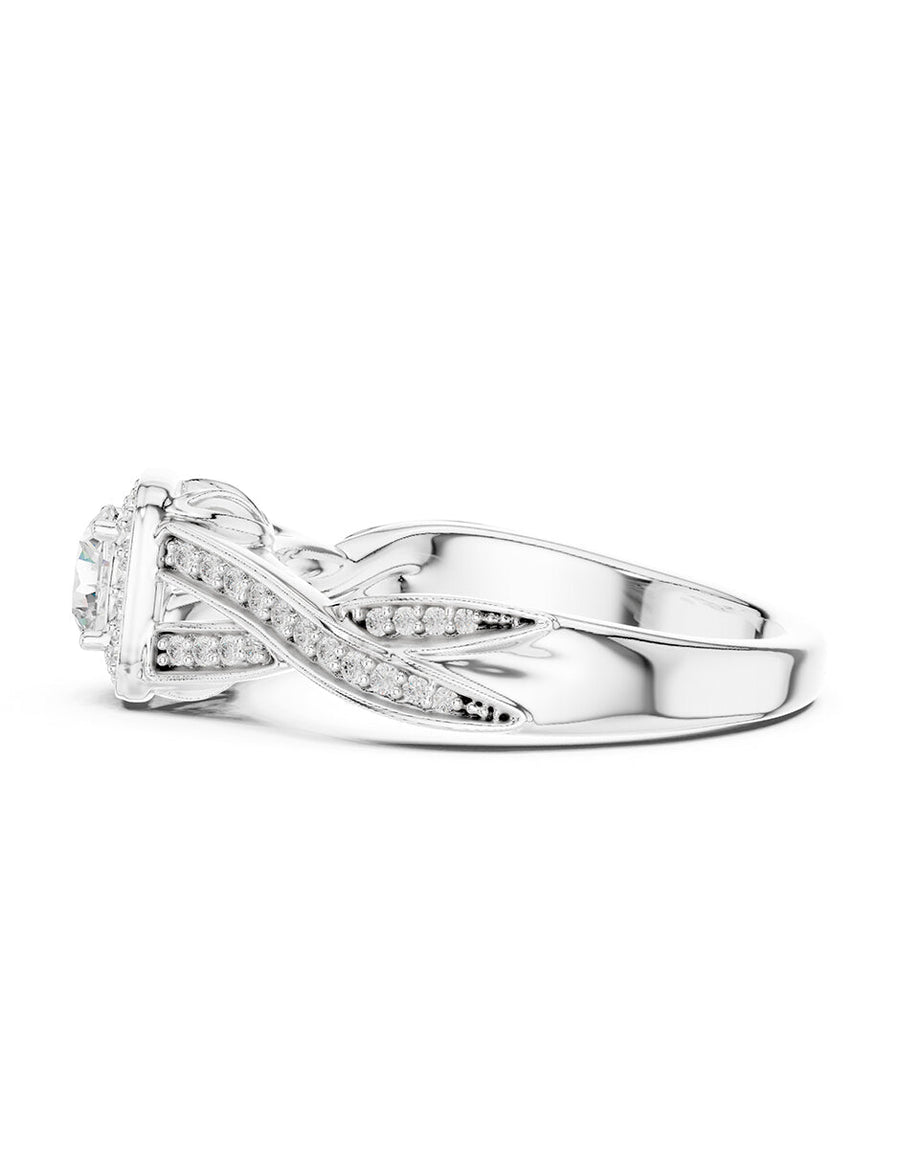 Anillo de compromiso - halo - AMORE487-RD-LG