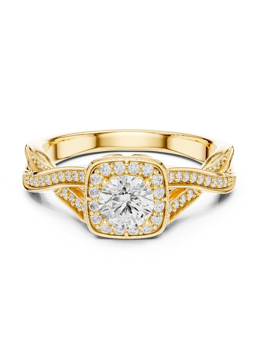 Anillo de compromiso - halo - AMORE487-RD-LG