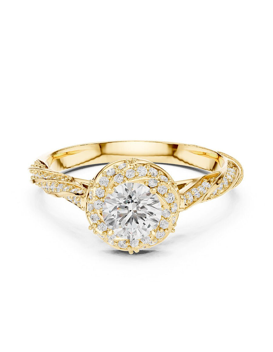 Anillo de compromiso - halo - AMORE488-RD-LG
