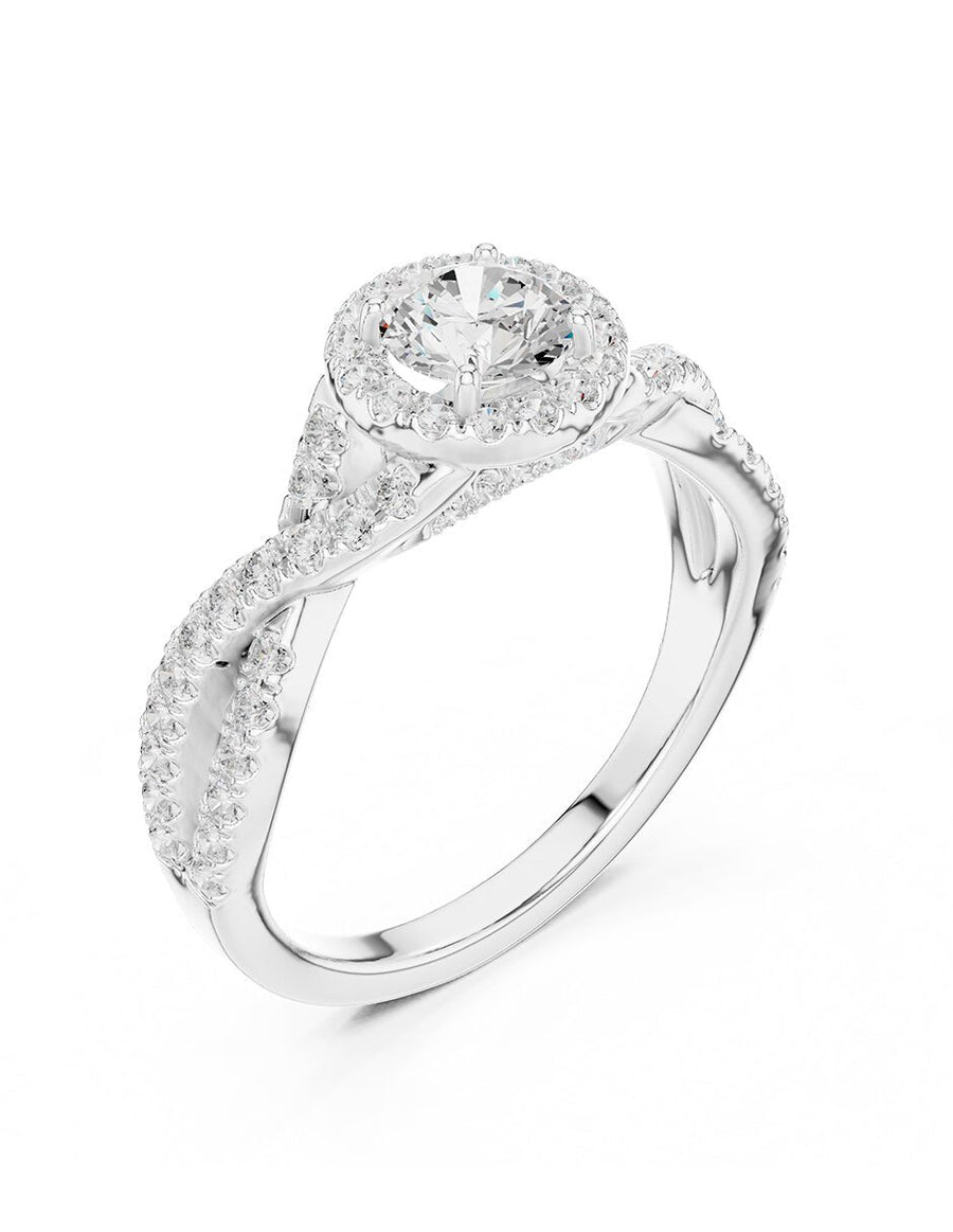 Anillo de compromiso - halo - AMORE489-RD-LG