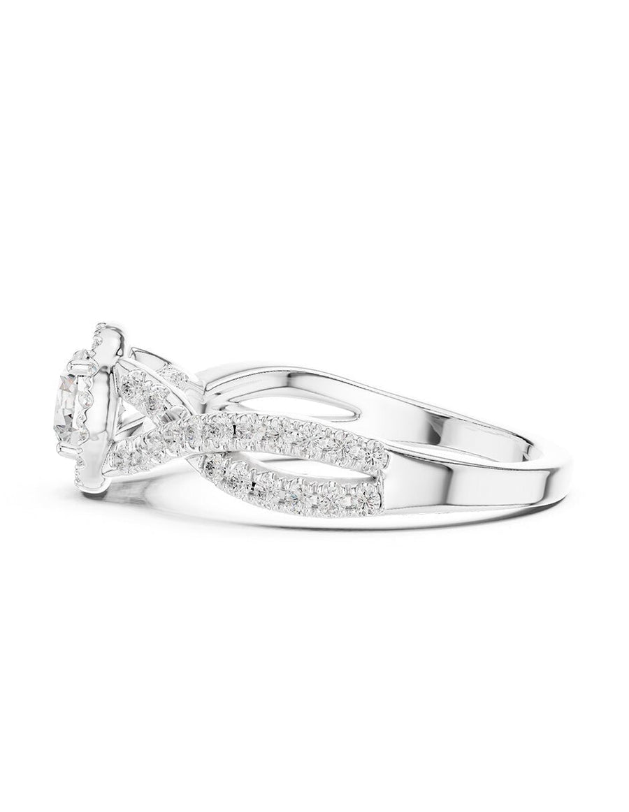 Anillo de compromiso - halo - AMORE489-RD-LG