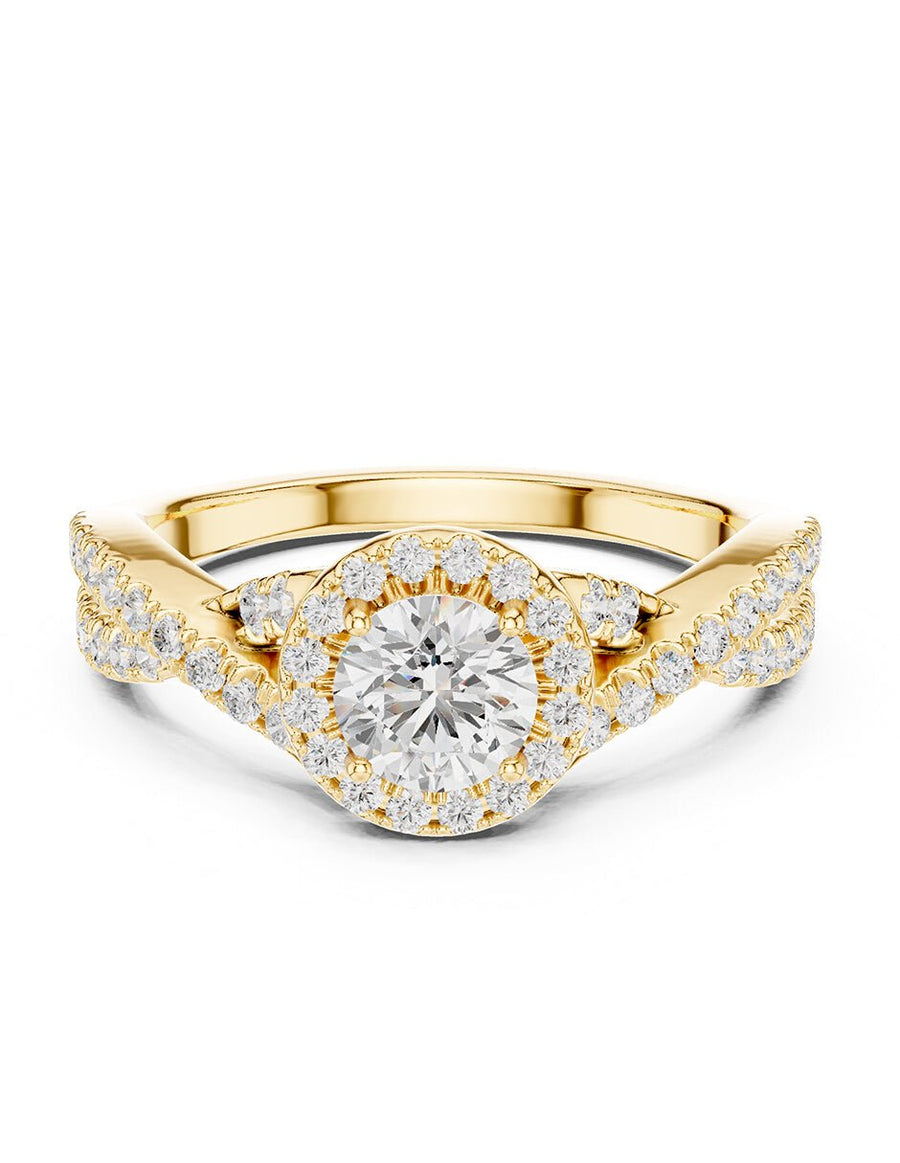 Anillo de compromiso - halo - AMORE489-RD-LG