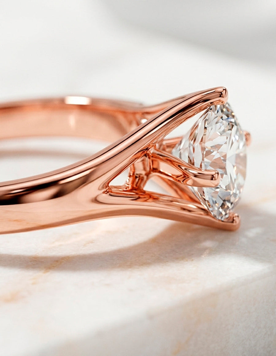 Anillo de Compromiso - solitario - AMORE49-RD-CZ