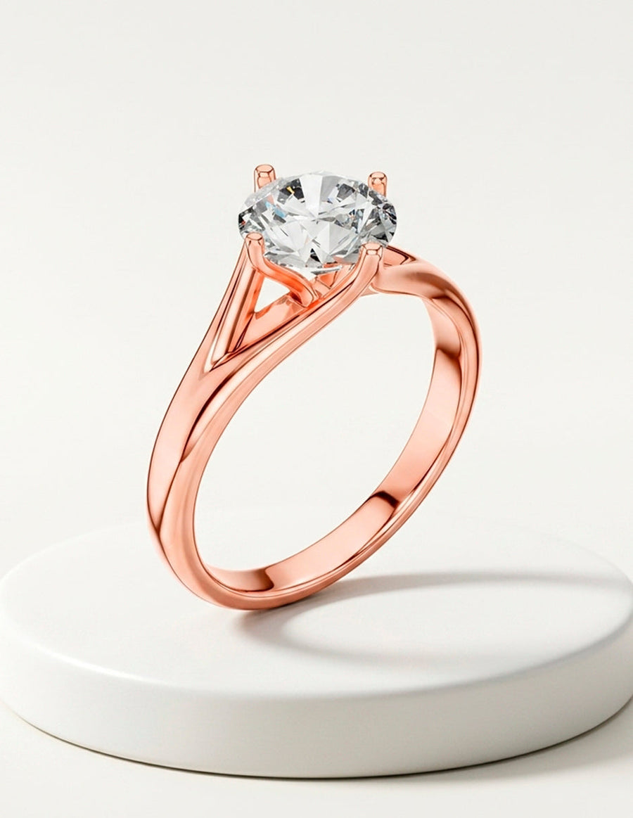 Anillo de Compromiso - solitario - AMORE49-RD-CZ