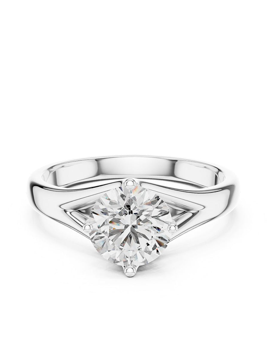 Anillo de Compromiso - solitario - AMORE49-RD-CZ