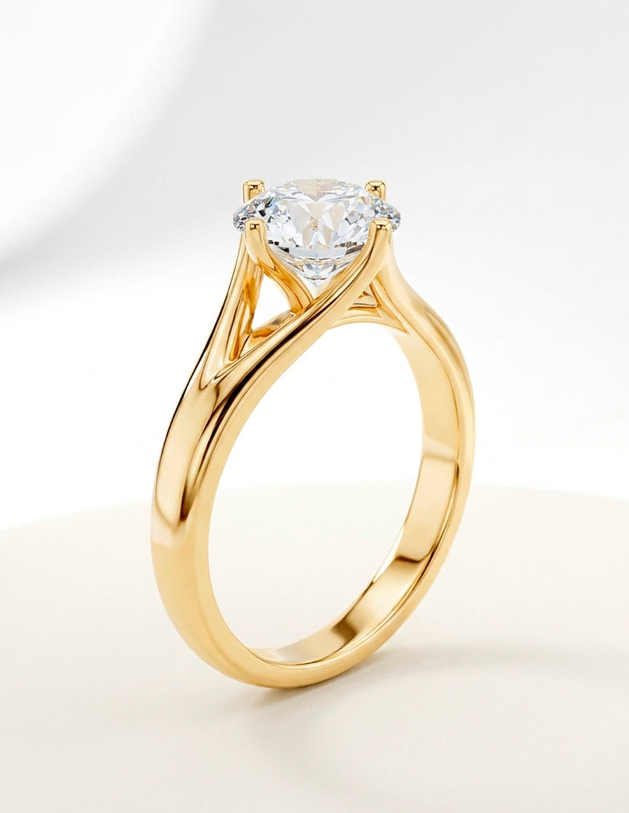 Anillo de Compromiso - solitario - AMORE49-RD-CZ