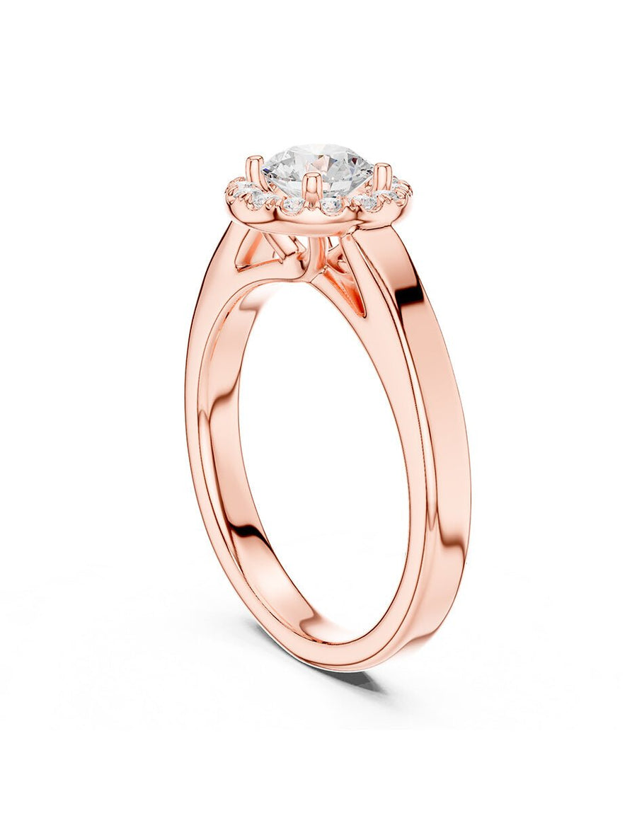 Anillo de compromiso - halo - AMORE490-RD-LG