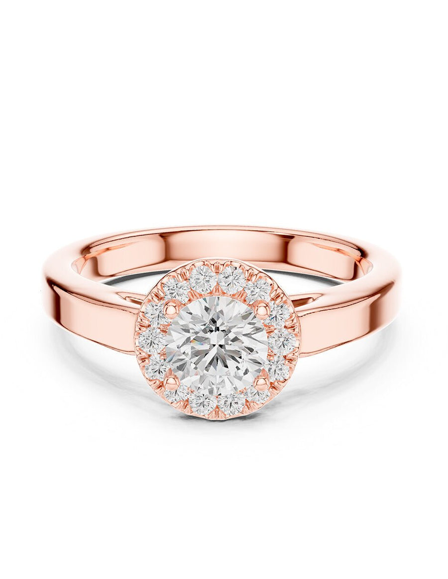 Anillo de compromiso - halo - AMORE490-RD-LG