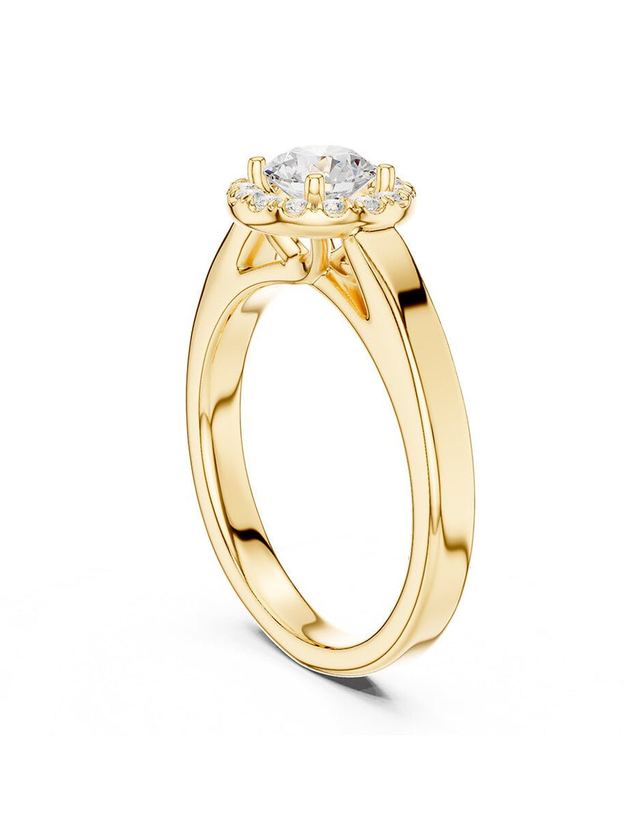 Anillo de compromiso - halo - AMORE490-RD-LG