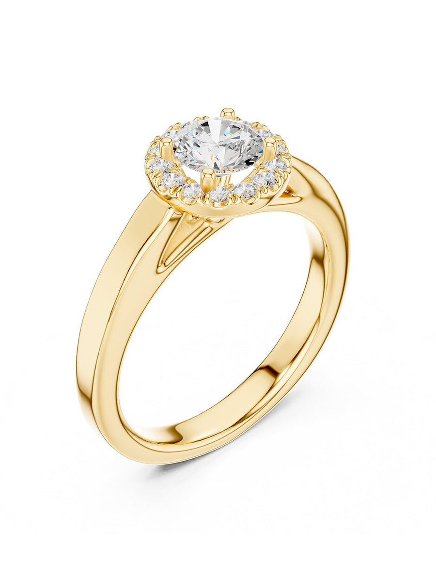 Anillo de compromiso - halo - AMORE490-RD-LG