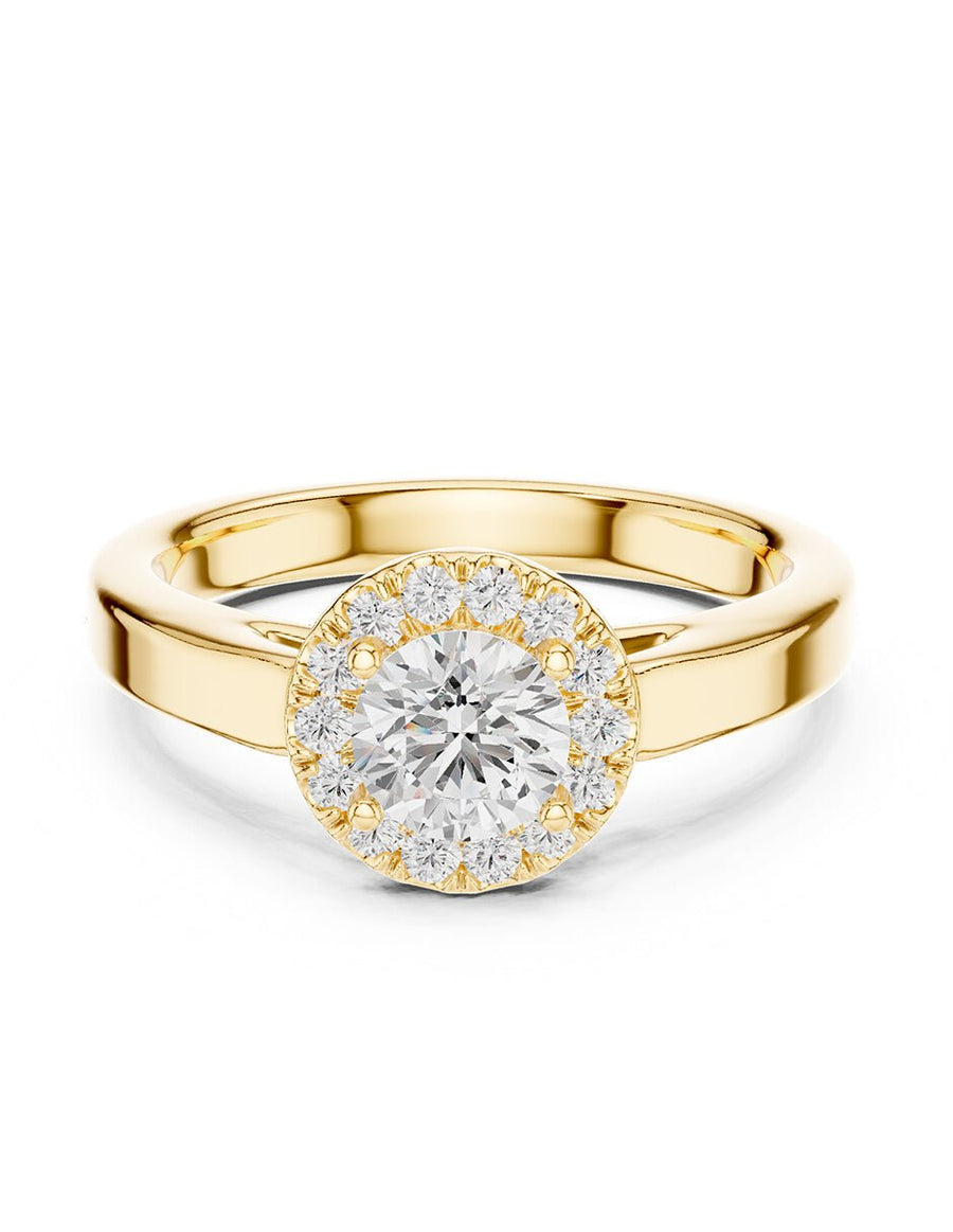Anillo de compromiso - halo - AMORE490-RD-LG