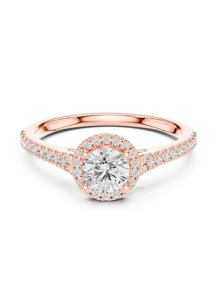 Anillo de compromiso - halo - AMORE491-RD-LG