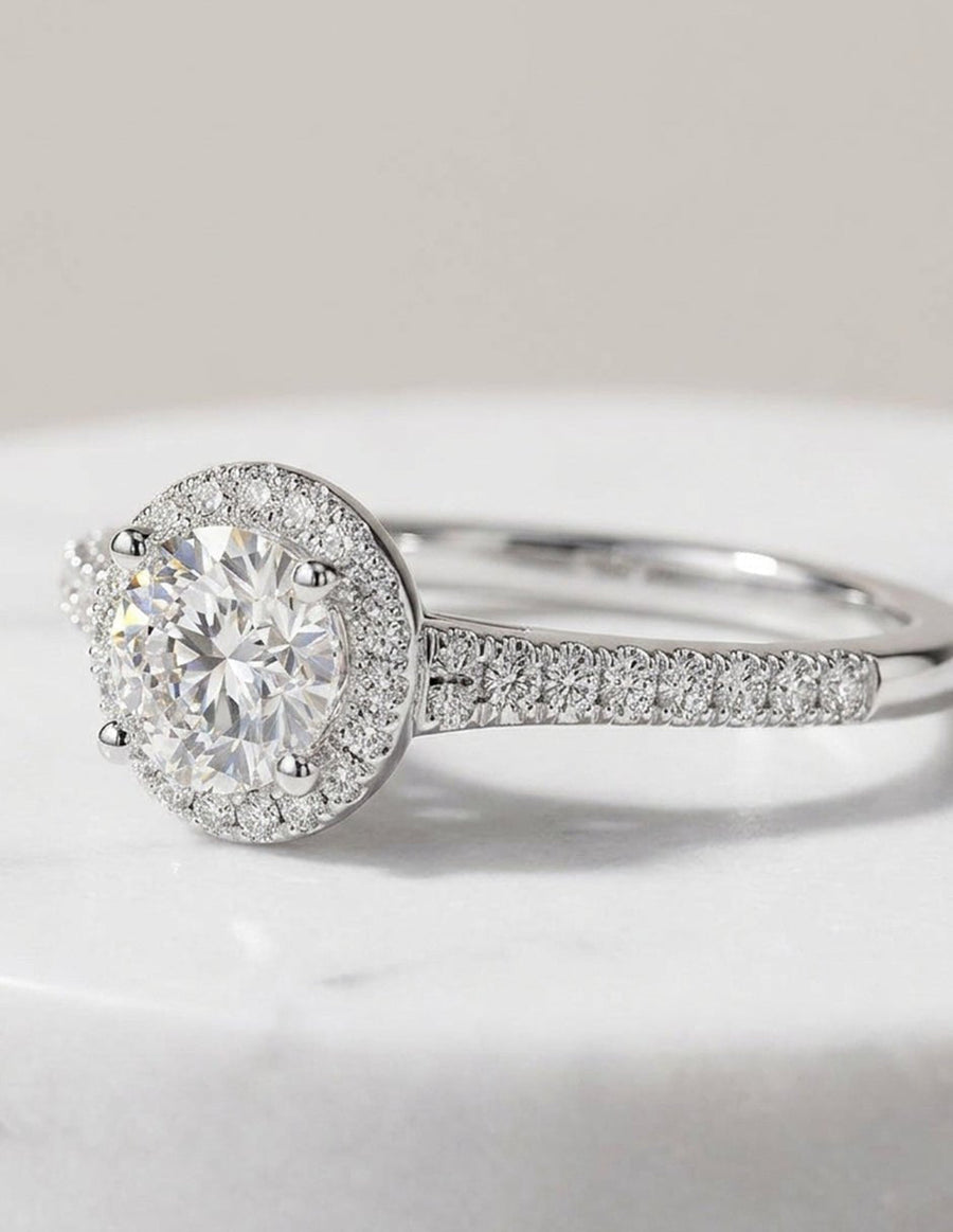 Anillo de compromiso - halo - AMORE491-RD-LG