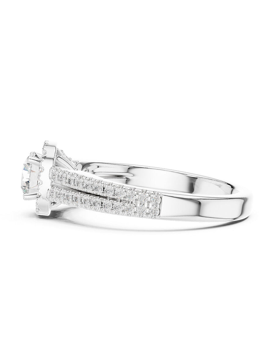 Anillo de compromiso - halo - AMORE492-RD-LG