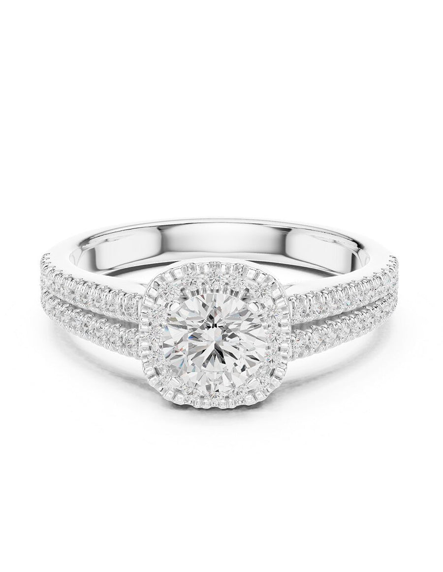 Anillo de compromiso - halo - AMORE492-RD-LG