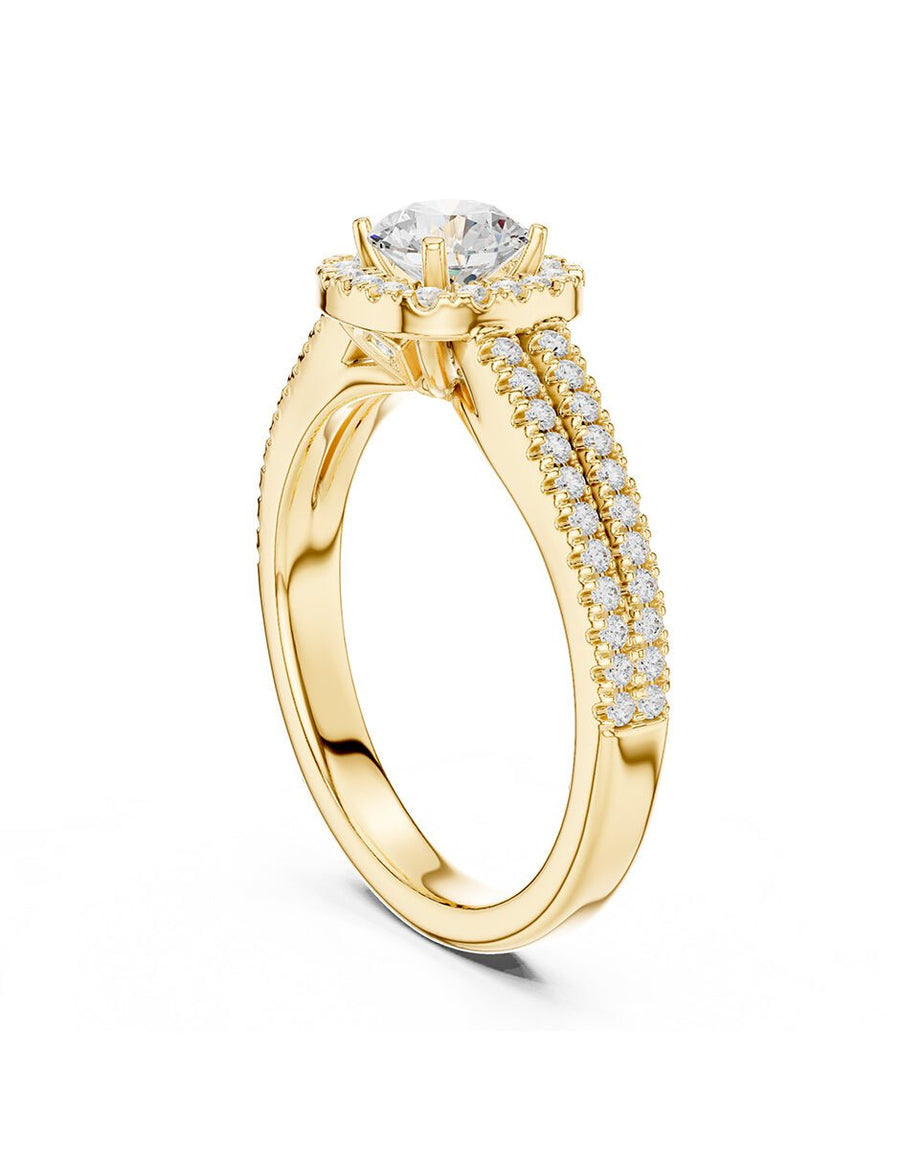Anillo de compromiso - halo - AMORE492-RD-LG
