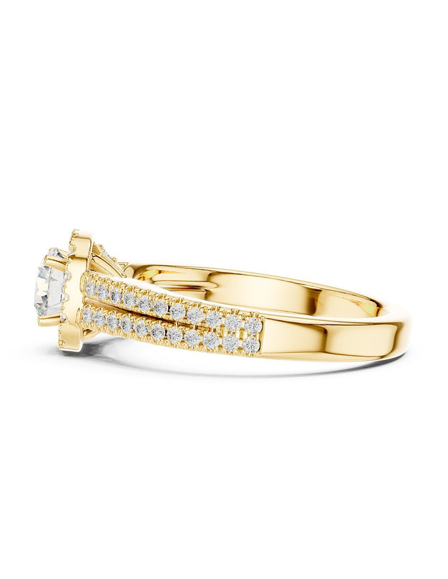 Anillo de compromiso - halo - AMORE492-RD-LG