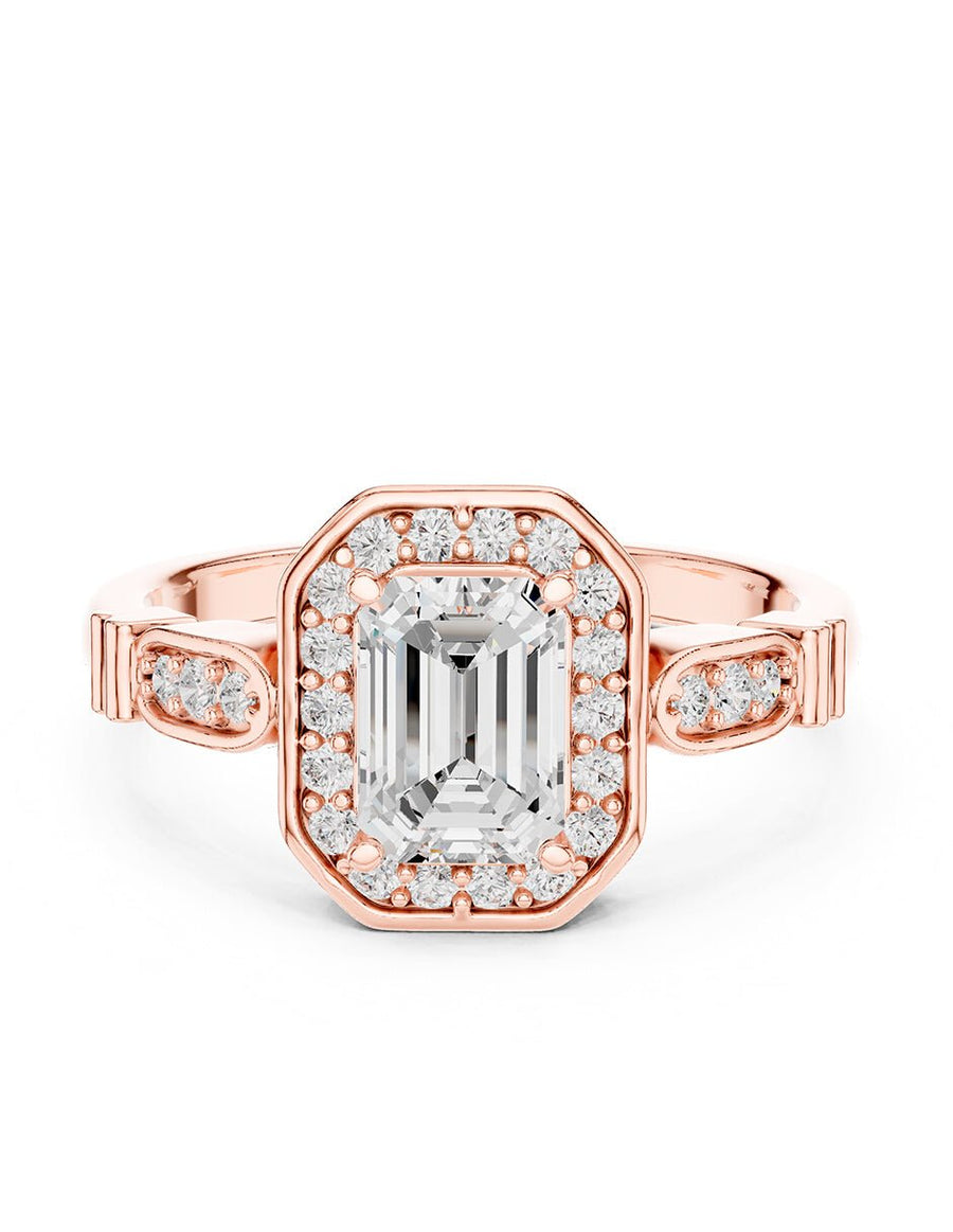 Anillo de compromiso - halo - AMORE493-EM-LG
