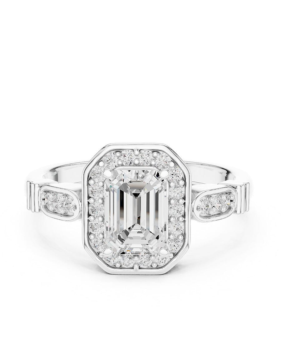 Anillo de compromiso - halo - AMORE493-EM-LG