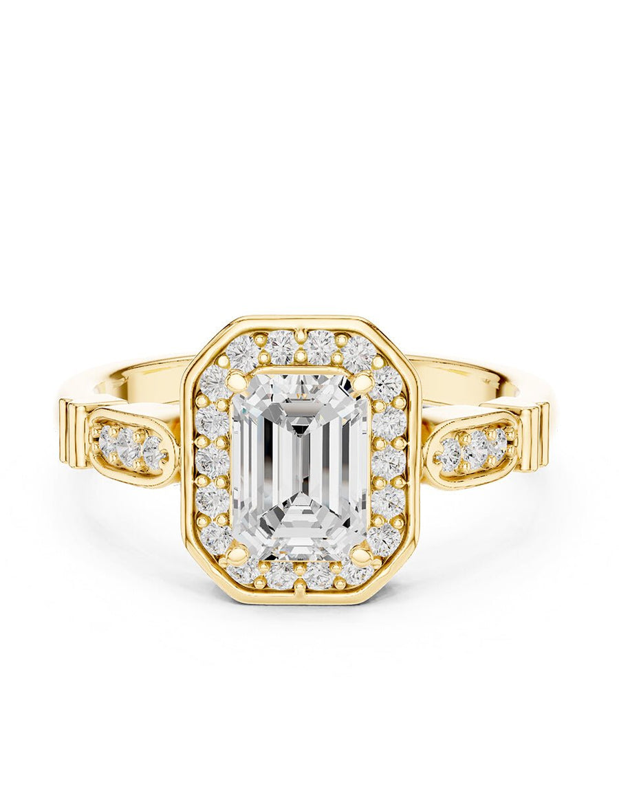 Anillo de compromiso - halo - AMORE493-EM-LG