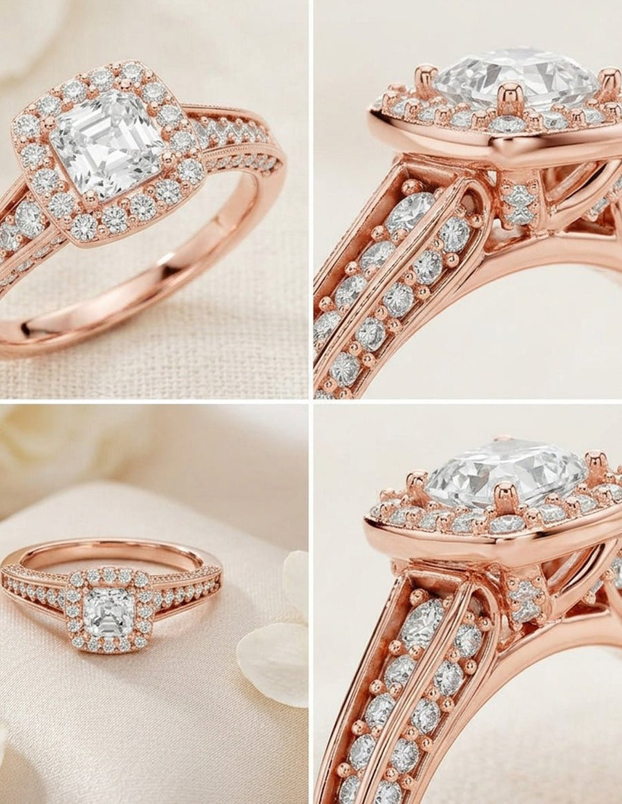 Anillo de compromiso - halo - AMORE494-AS-LG