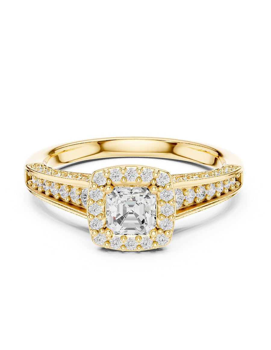 Anillo de compromiso - halo - AMORE494-AS-LG