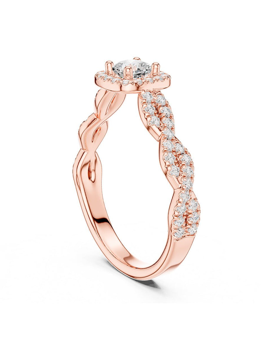 Anillo de compromiso - halo - AMORE496-CU-LG
