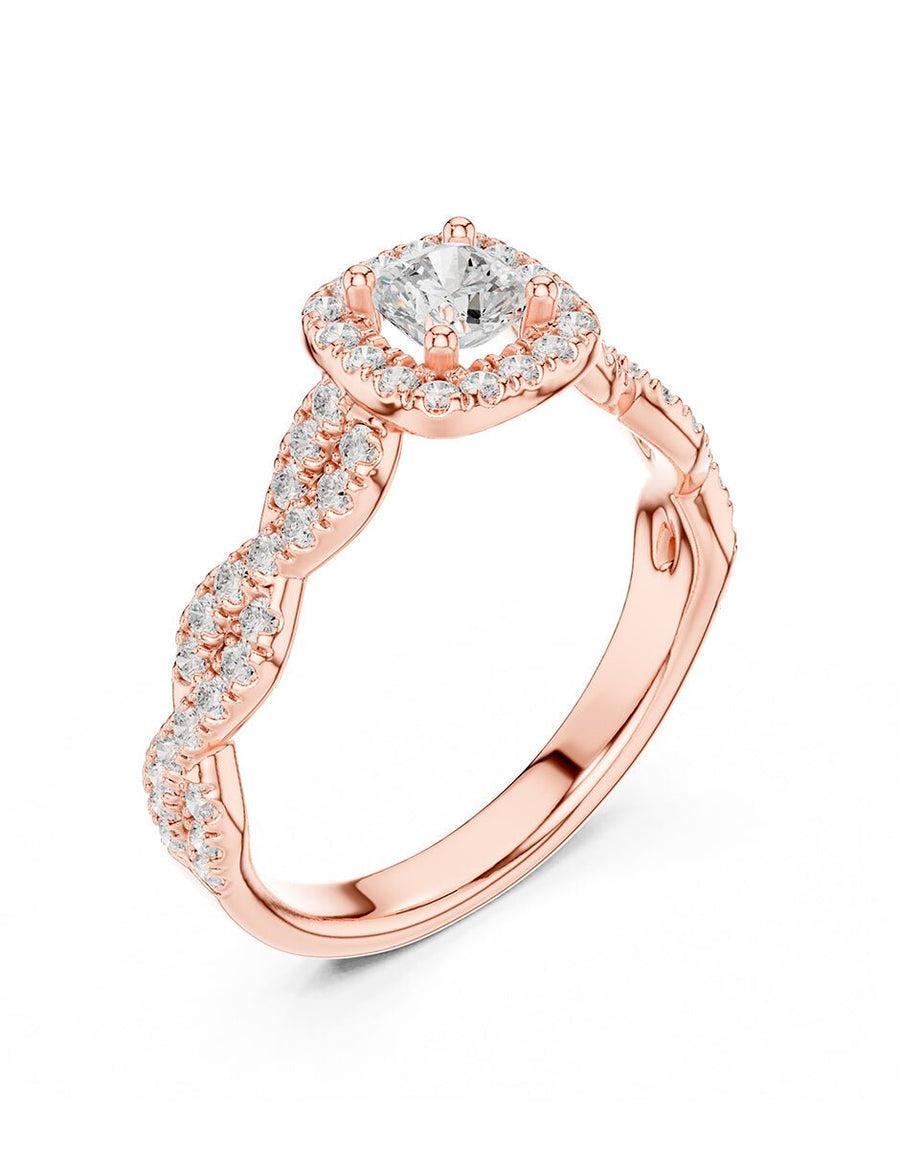Anillo de compromiso - halo - AMORE496-CU-LG