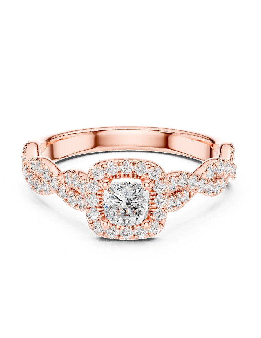 Anillo de compromiso - halo - AMORE496-CU-LG