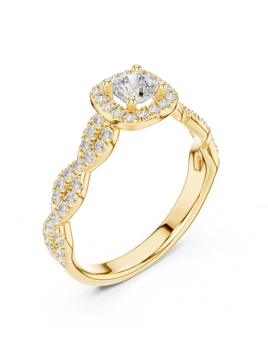 Anillo de compromiso - halo - AMORE496-CU-LG