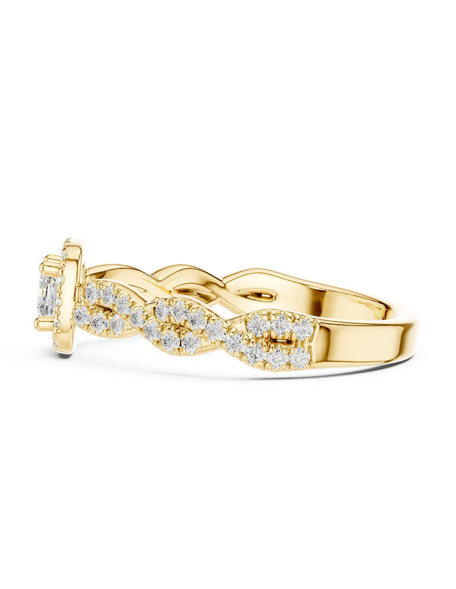 Anillo de compromiso - halo - AMORE496-CU-LG
