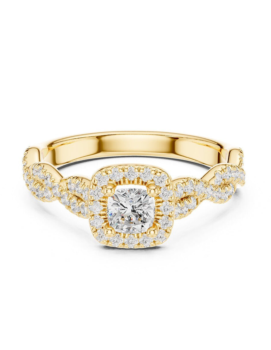 Anillo de compromiso - halo - AMORE496-CU-LG