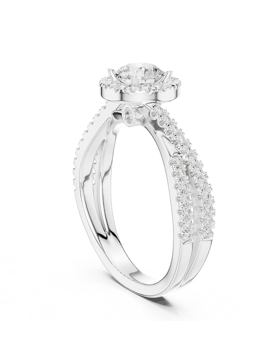 Anillo de compromiso - halo - AMORE497-RD-LG