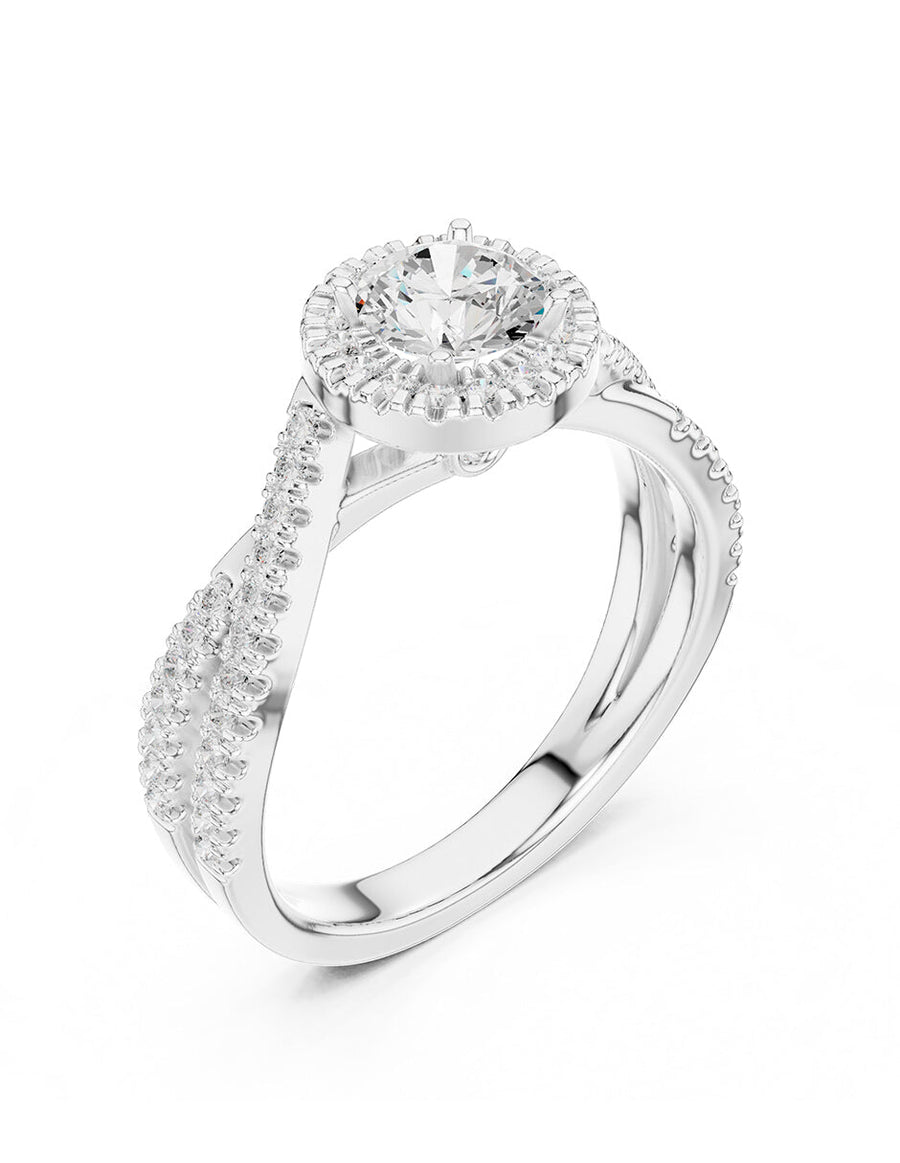 Anillo de compromiso - halo - AMORE497-RD-LG