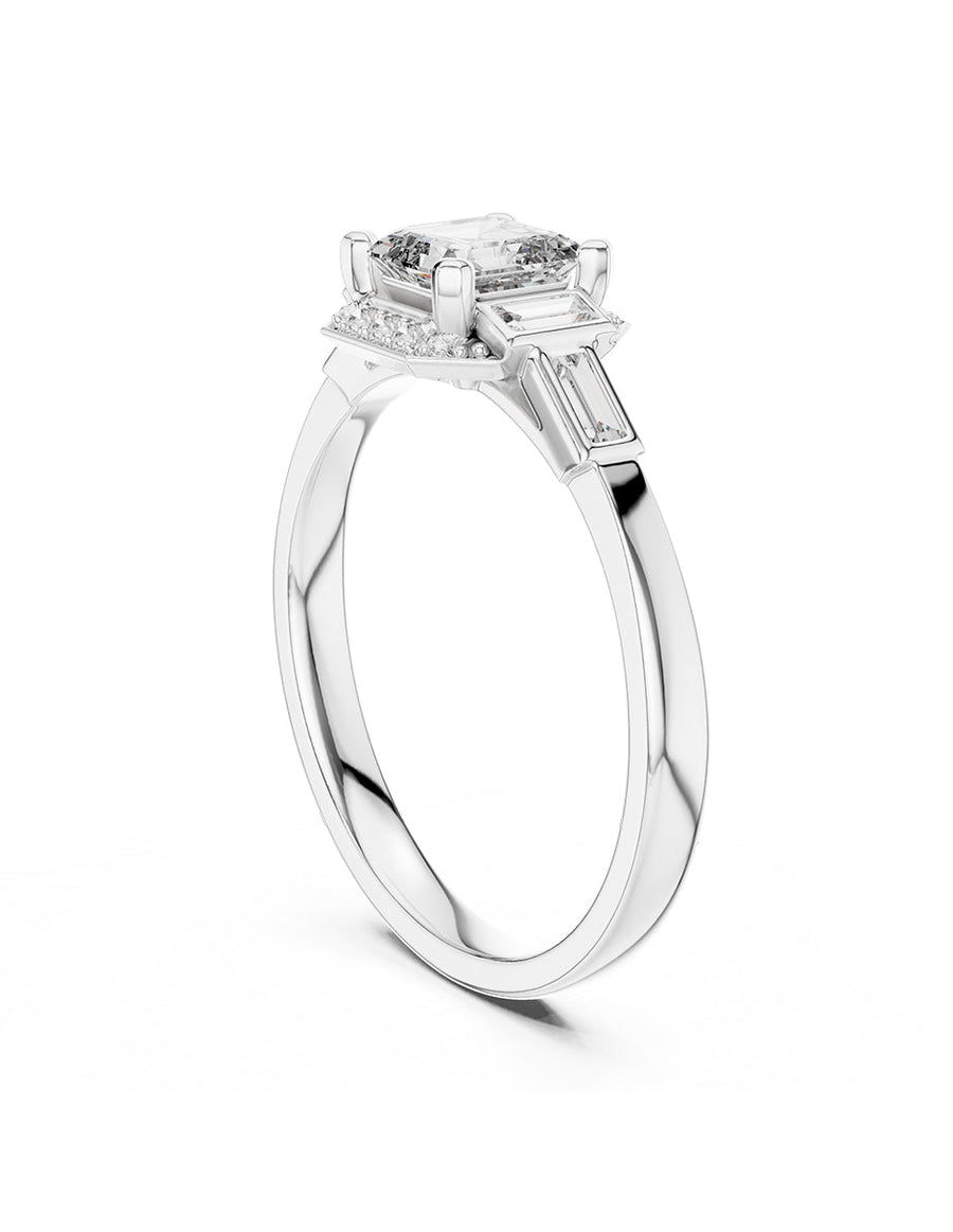 Anillo de compromiso - tres piedras - AMORE498-AS-LG