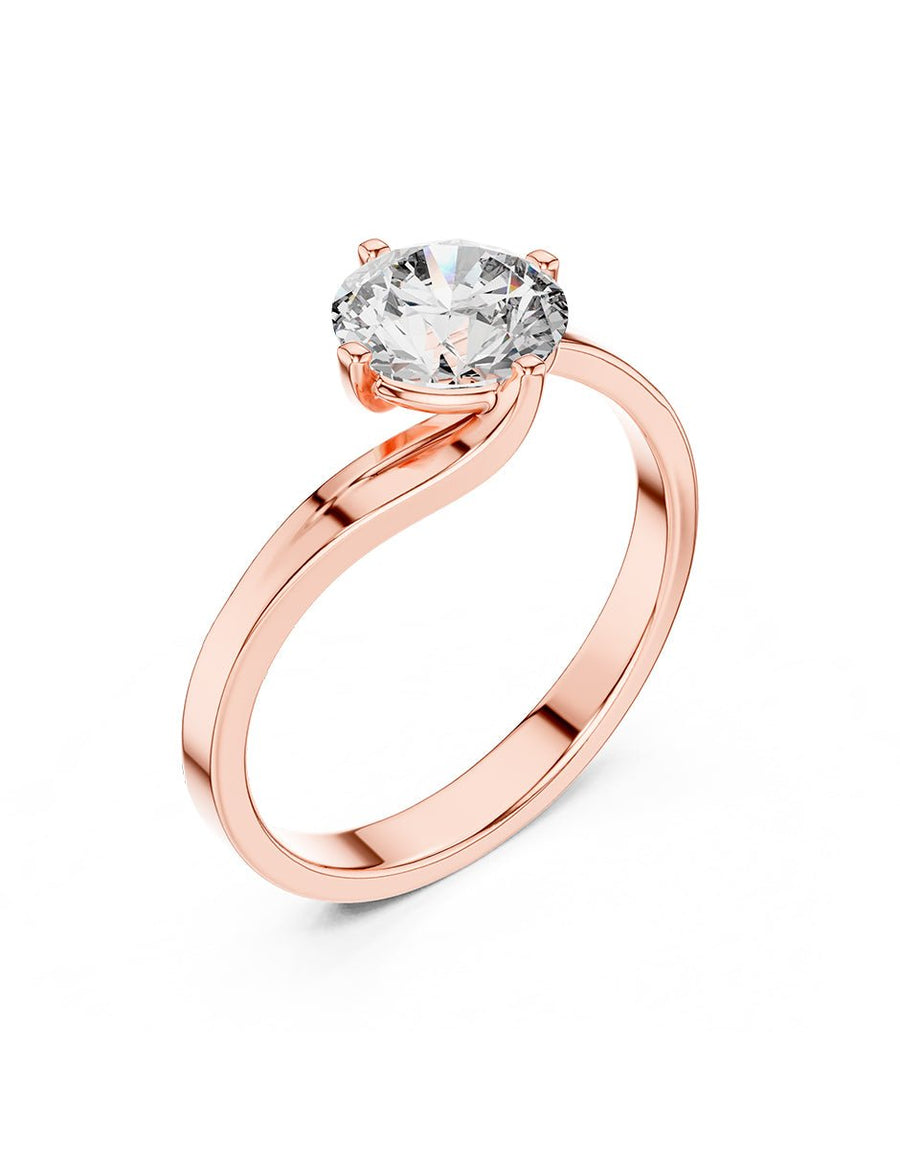 Anillo de Compromiso - solitario - AMORE50-RD-CZ