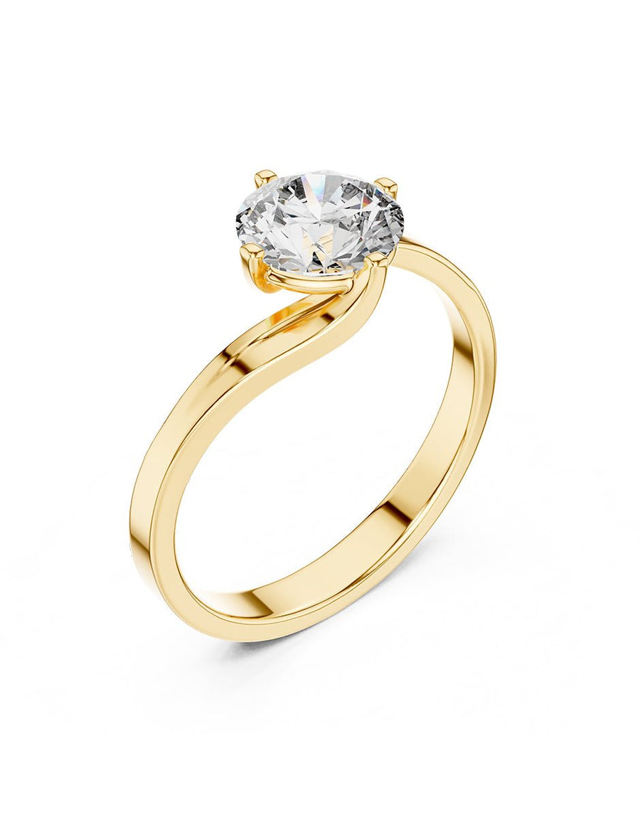 Anillo de Compromiso - solitario - AMORE50-RD-CZ