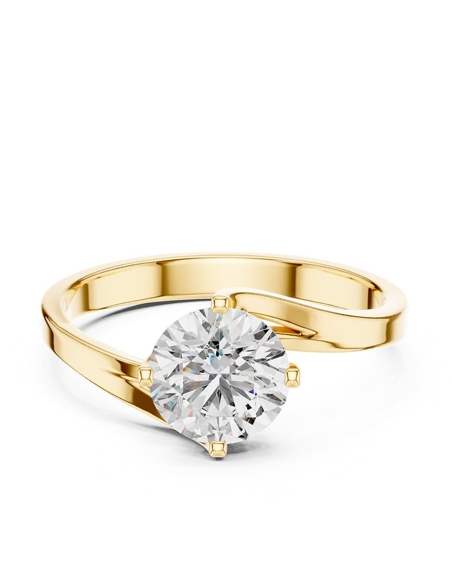 Anillo de Compromiso - solitario - AMORE50-RD-CZ