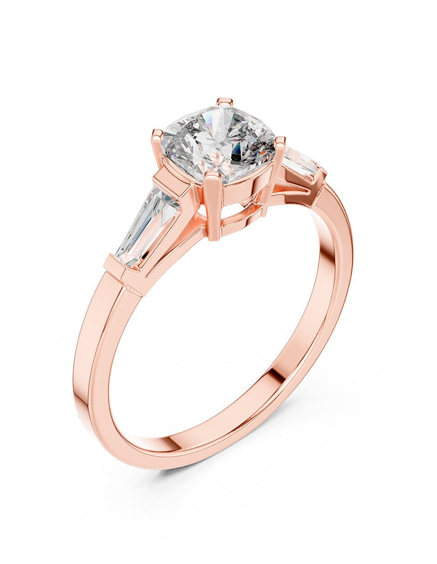 Anillo de compromiso - tres piedras - AMORE500-CU-LG