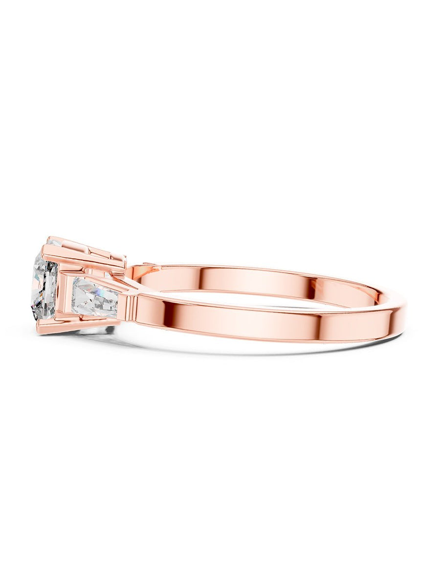 Anillo de compromiso - tres piedras - AMORE500-CU-LG