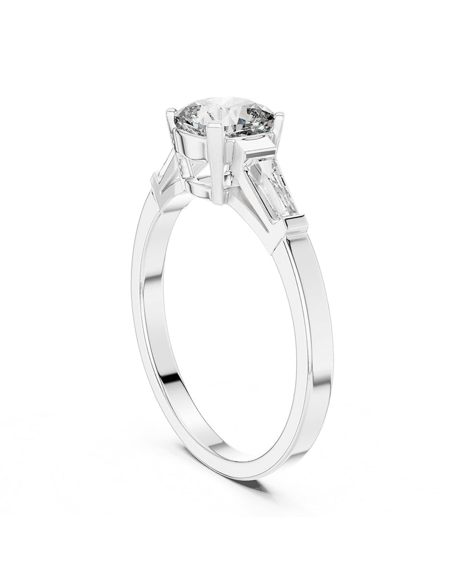 Anillo de compromiso - tres piedras - AMORE500-CU-LG