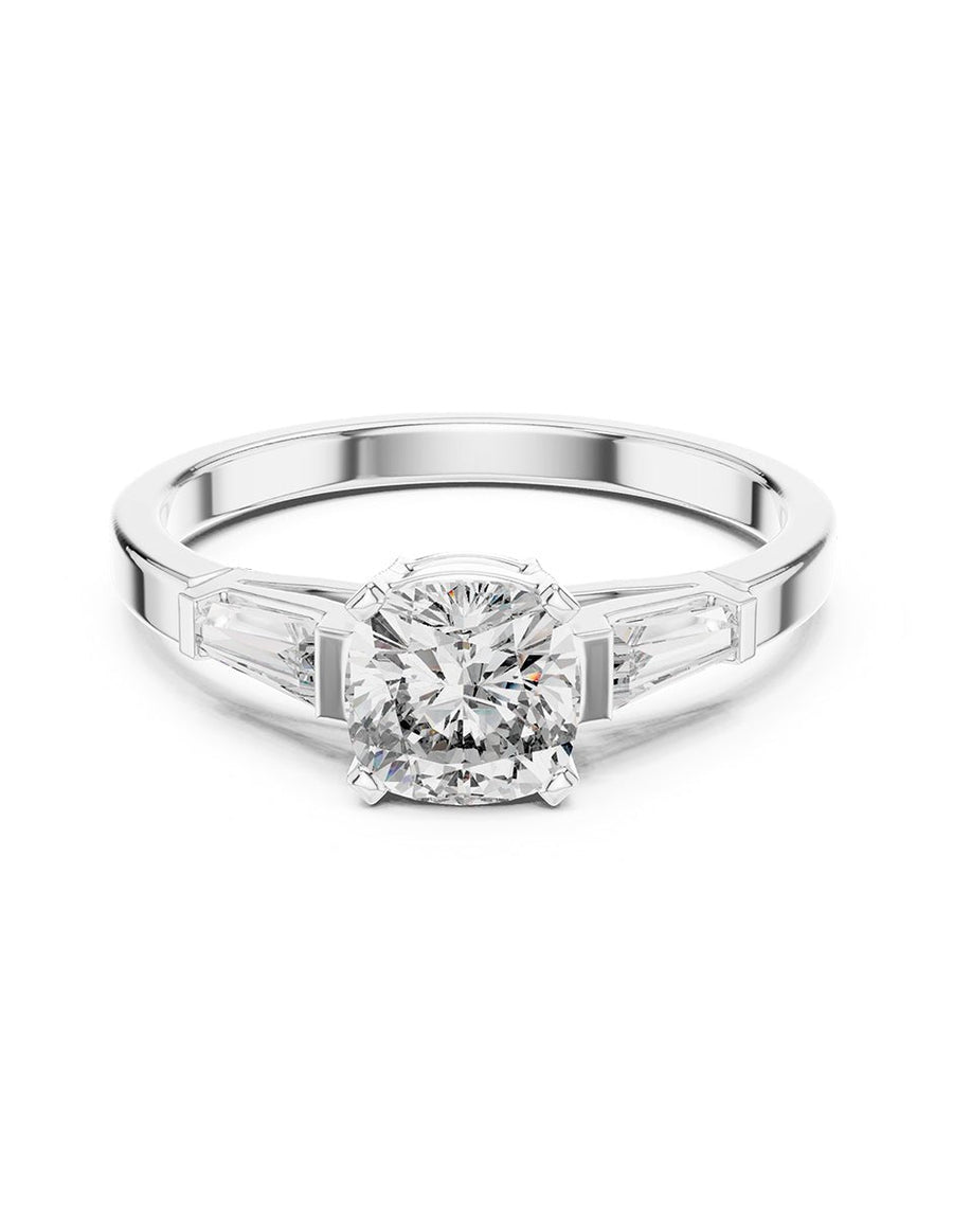 Anillo de compromiso - tres piedras - AMORE500-CU-LG