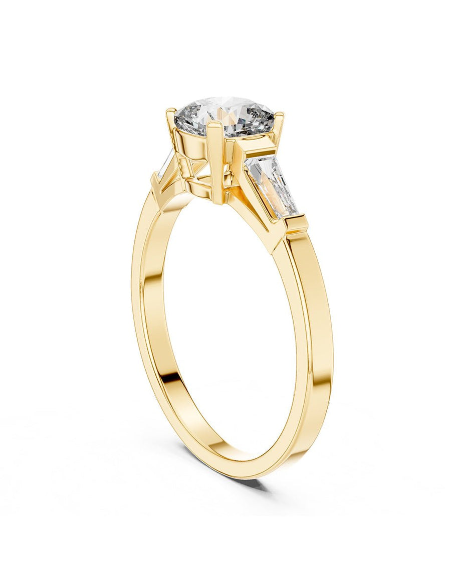 Anillo de compromiso - tres piedras - AMORE500-CU-LG