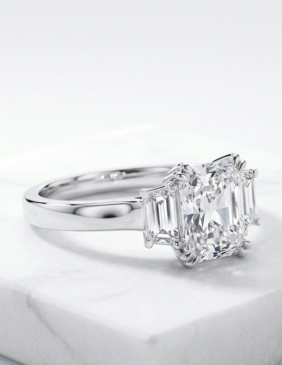 Anillo de compromiso - tres piedras - AMORE502-RA-LG