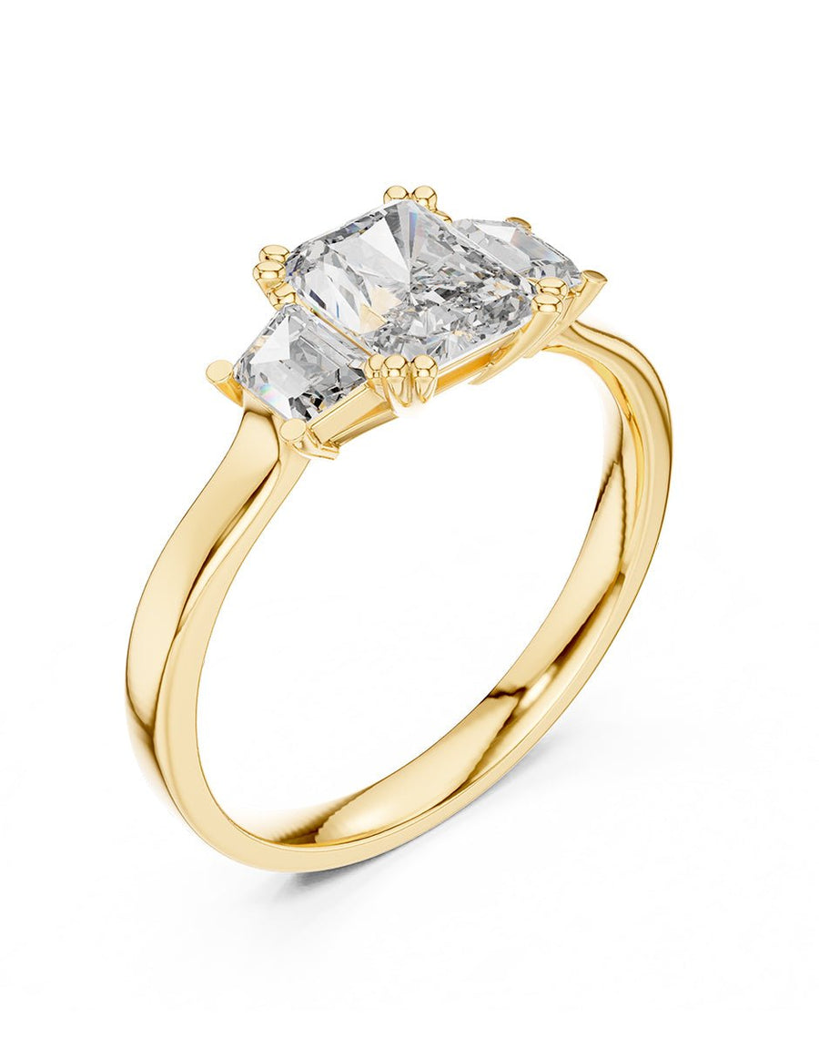 Anillo de compromiso - tres piedras - AMORE502-RA-LG