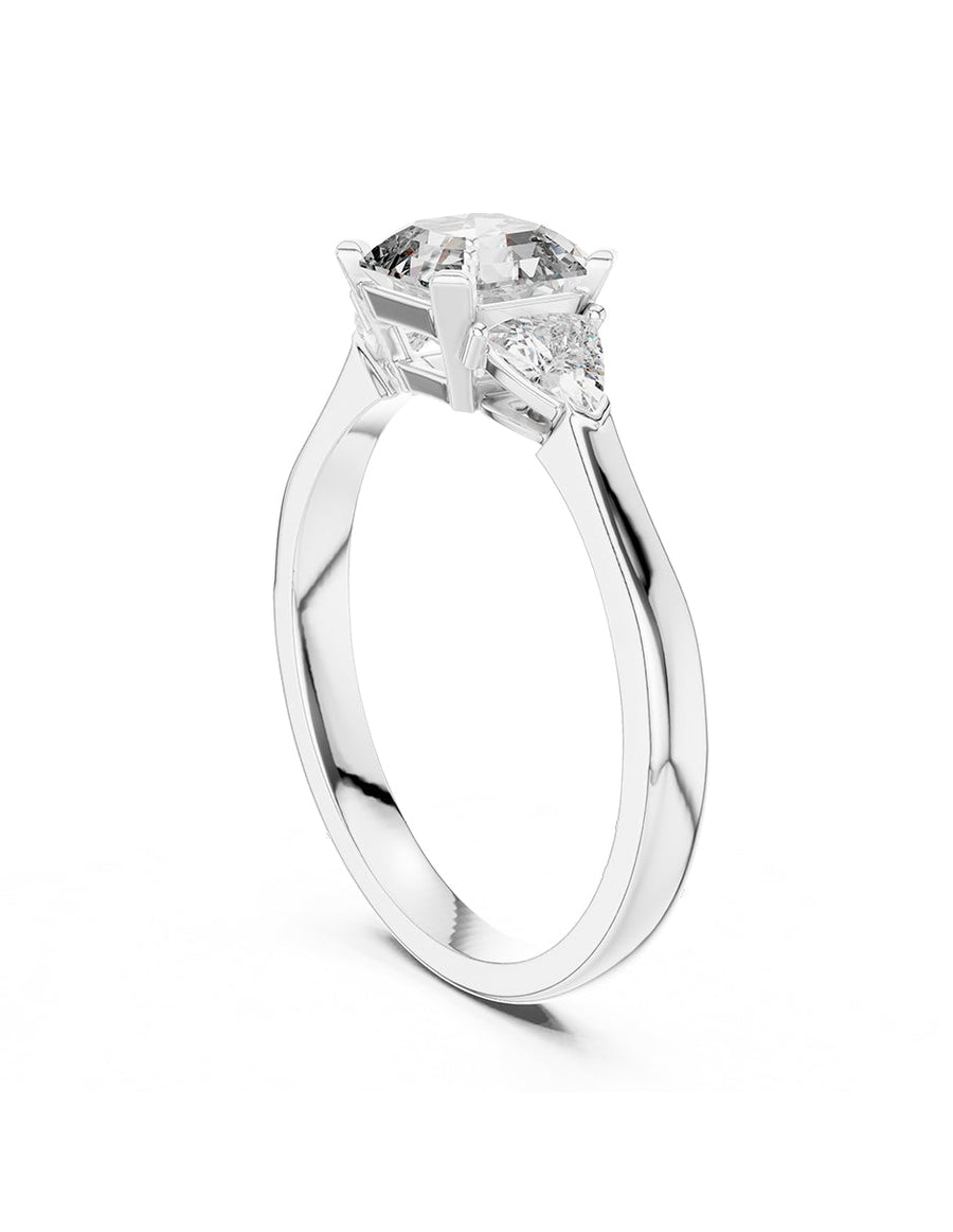 Anillo de compromiso - tres piedras - AMORE503-AS-LG