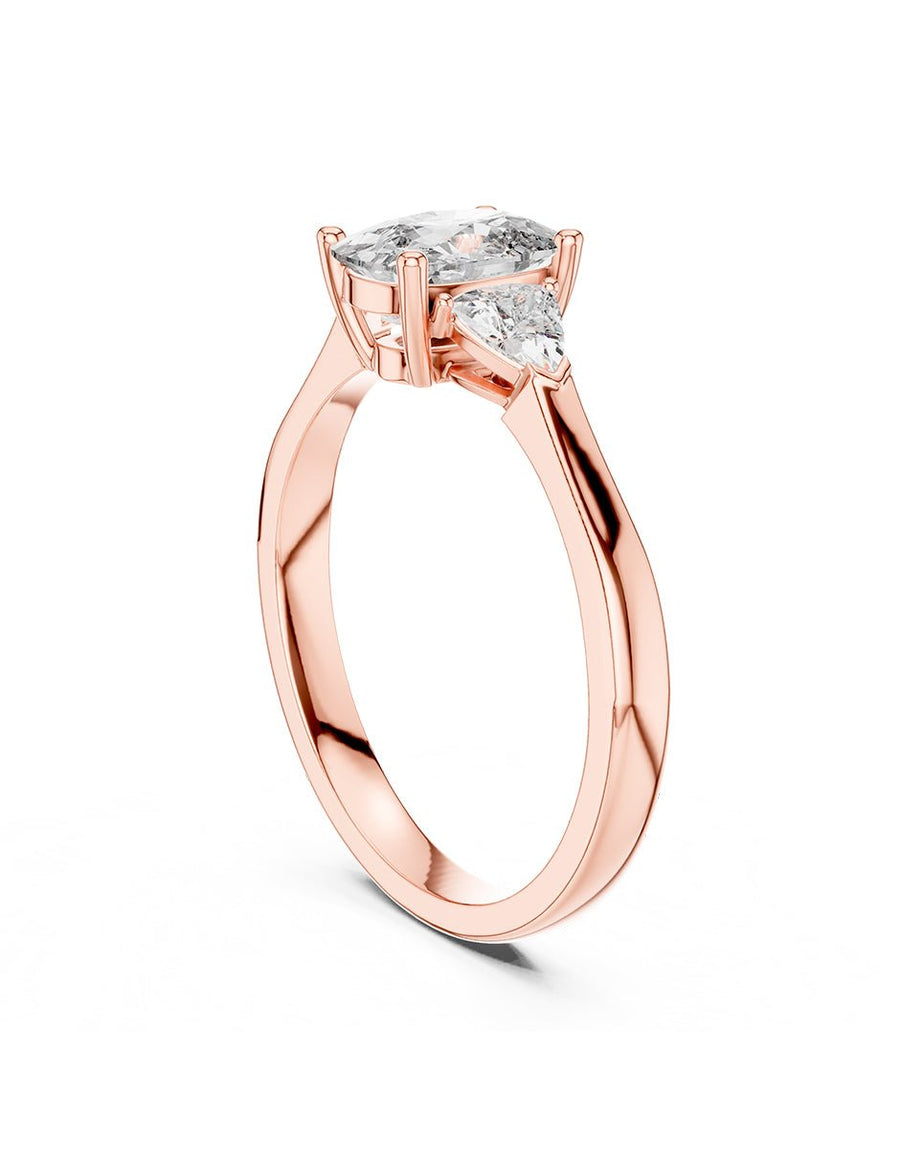 Anillo de compromiso - tres piedras - AMORE503-CU-LG