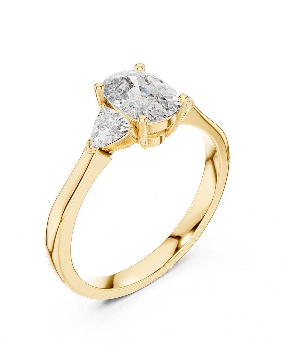 Anillo de compromiso - tres piedras - AMORE503-CU-LG