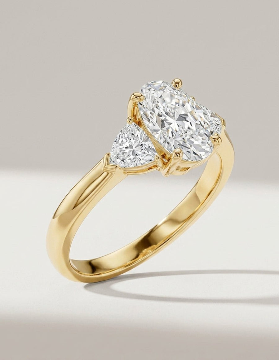 Anillo de compromiso - tres piedras - AMORE503-CU-LG