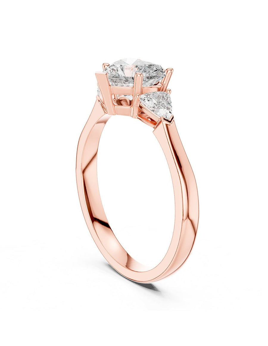 Anillo de compromiso - tres piedras - AMORE503-HE-LG